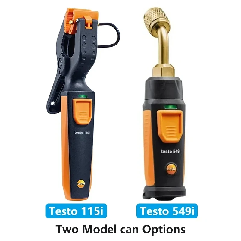 Digitalverteiler-Hochdruck manometer und Rohrs chell thermometer über Smartphone 549i und 115i