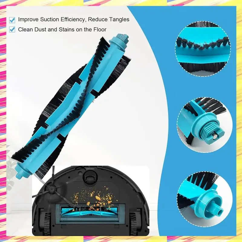

ABJJ For Cecotec Conga 11090 Vacuum Cleaner Robot Replacement Part Main Side Brush Hepa Filter Mop Cloth Dust Bags