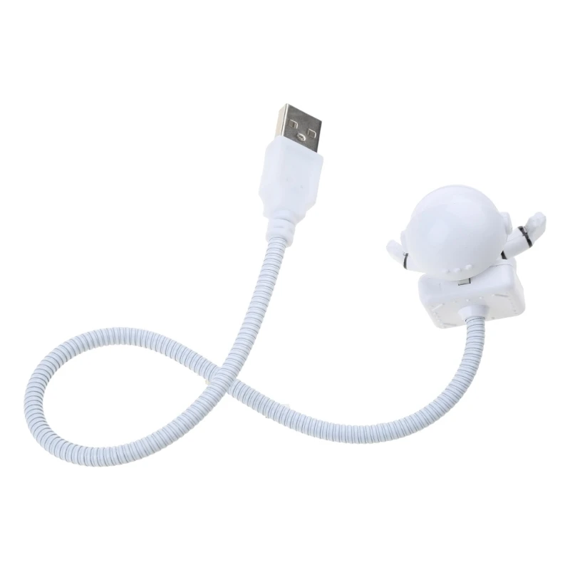 Lampada da lettura flessibile a luce LED USB Lampada da lettura per astronauta Mini lampada plug-in portatile Lampada da notte a