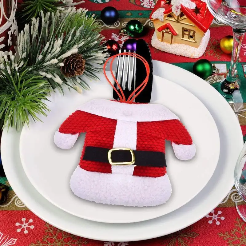 Adorable Christmas Utensil Holder Christmas Party Table Decorations For Home Table New Year 2021