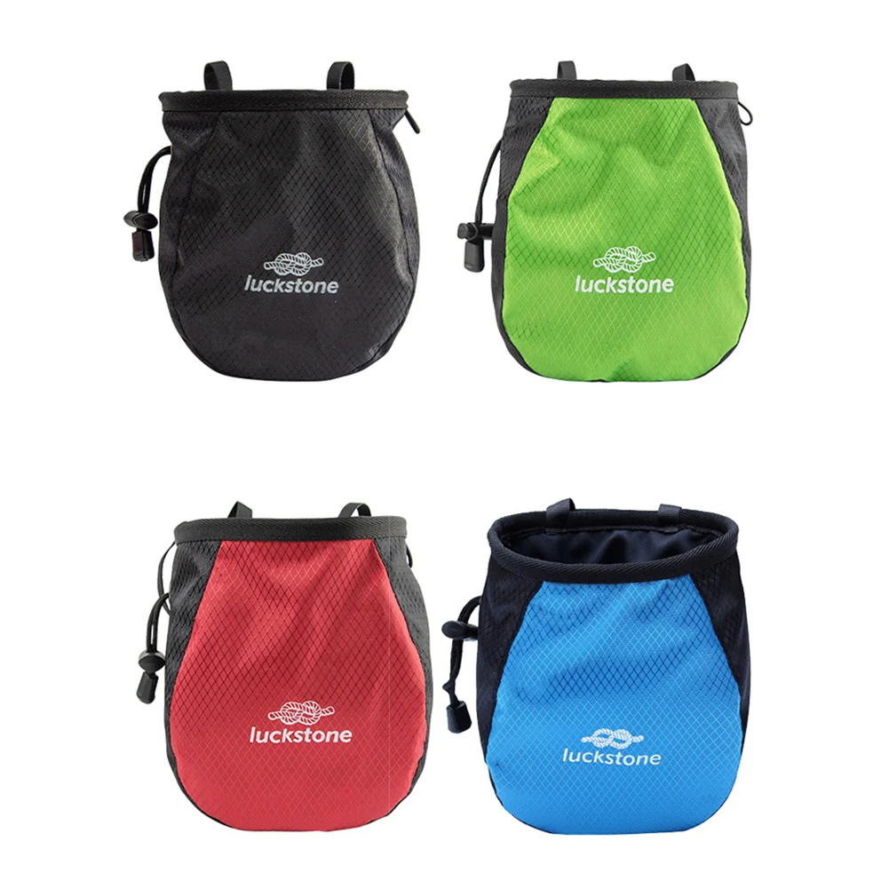 Magnesium Powder Bag Waterproof Polyester Talcum Powder Bag Adjustable Belt Weightlifting Pouch for Outdoor Climbing