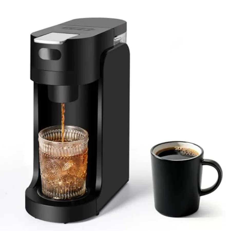 

Кофеварка для одной порции для капсул K-Cup, мгновенное приготовление за 3 секунды, с регулировкой температуры, два режима заваривания, прозрачный корпус