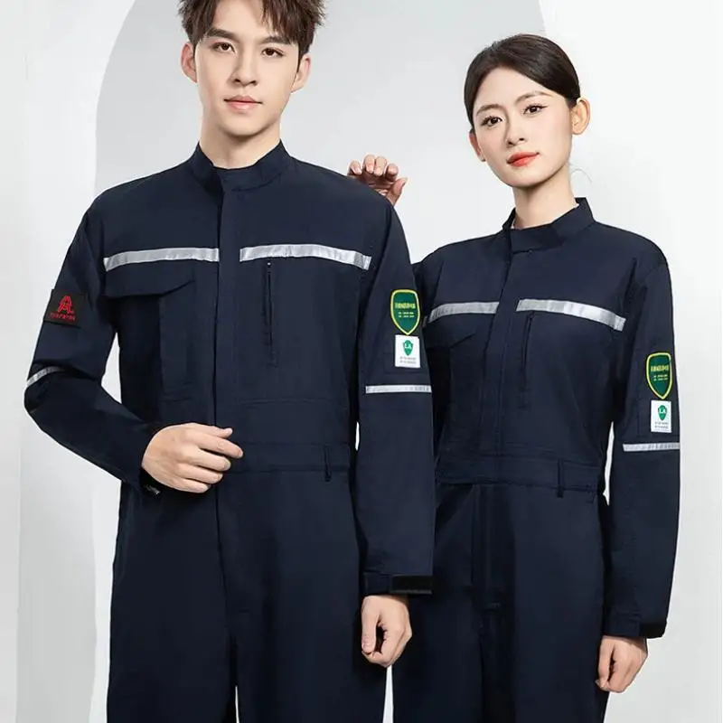 Working Suit For Men Summer One-piece Workwear Personalized Print Logo Work Clothes Welding Decoration Maintenance Workers