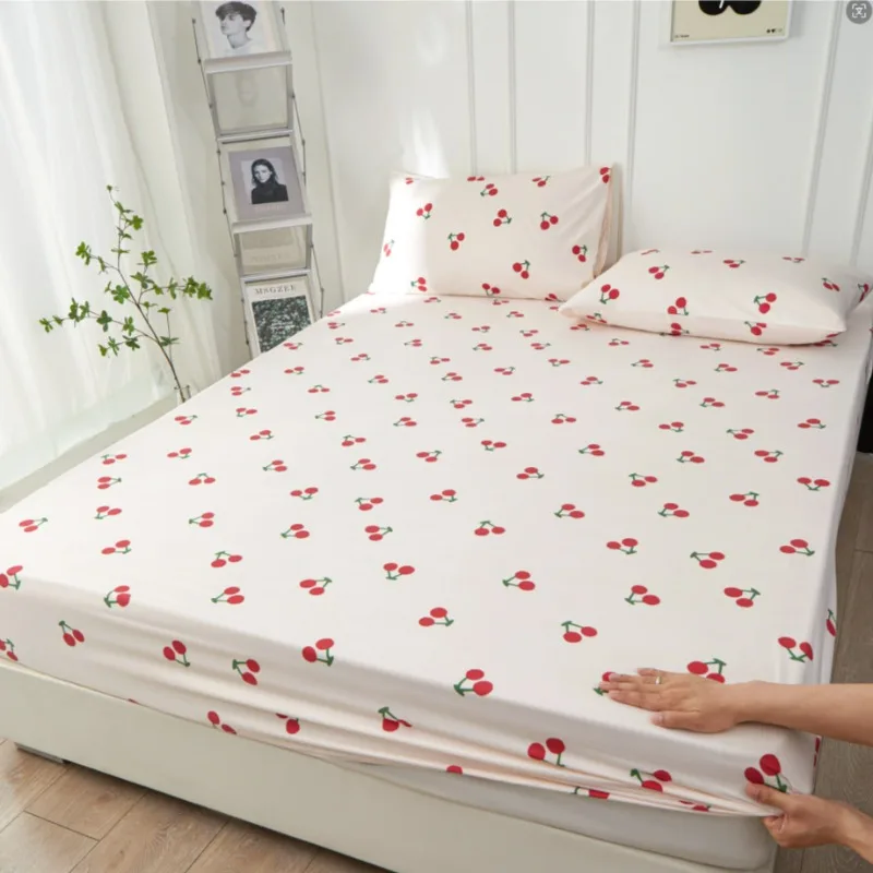 1 قطعة عالية الجودة المجهزة ورقة غطاء مرتبة سهلة الرعاية أسلوب بسيط واحد/الملكة/الملك غرفة نوم المنزل غطاء سرير غطاء مرتبة #1