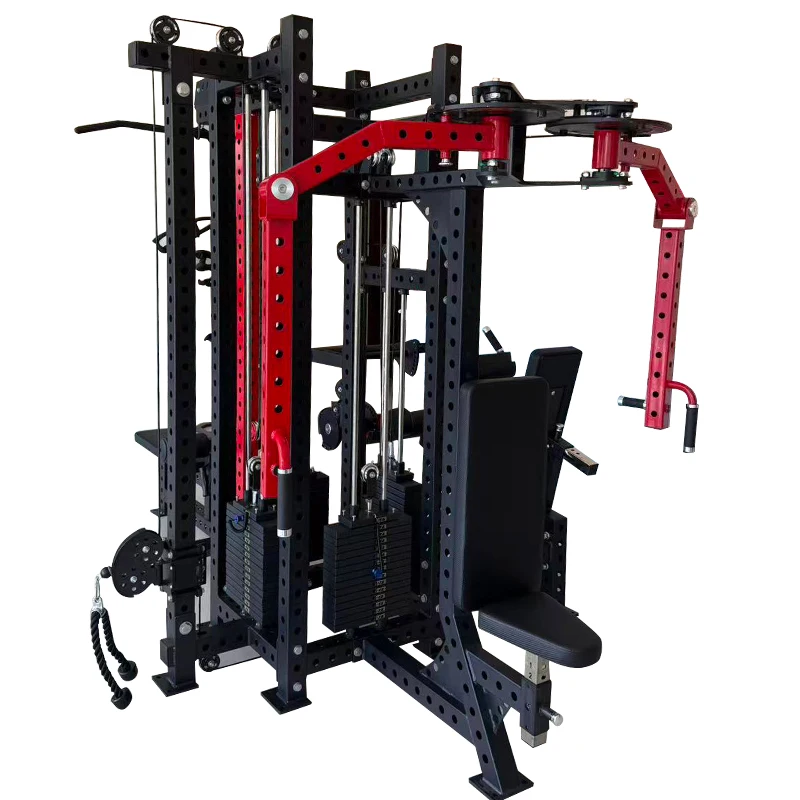 Multi-functional 4-station bodybuilding training device comprehensive four-person station