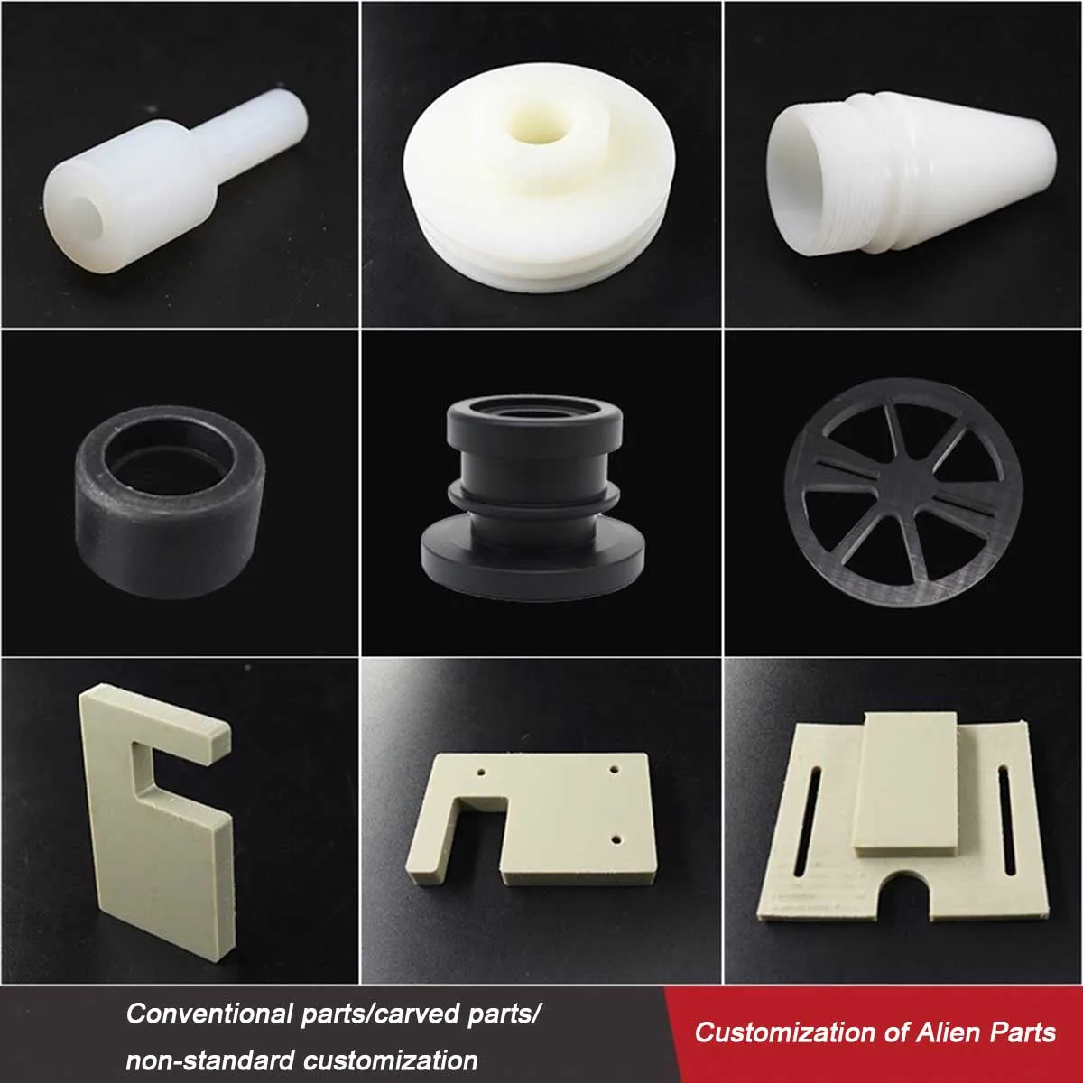 أسود أبيض رمادي مادة البولي بروبيلين / لوح بلاستيك بلوري PP #6