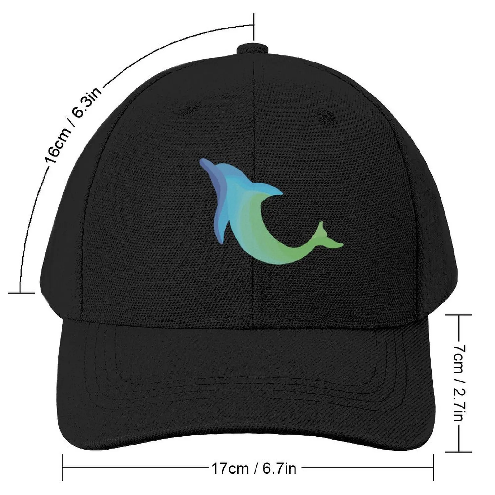 Colorful Jumping Rainbow Dolphin Baseball Cap black Designer Hat dad hat Women's Golf Clothing Men's