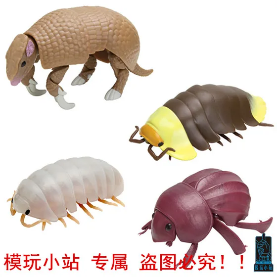 Bandai Genuine Gashapon Brinquedos, Modelo De Simulação Biológica, Pillbug, Armadillo Articulações, Figura De Ação Móvel, Ornamento