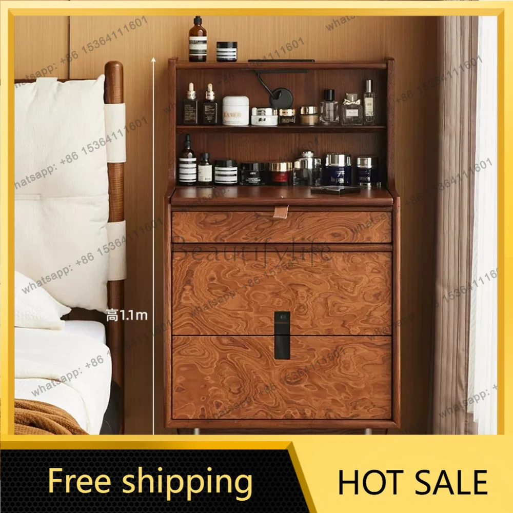 LD retro solid wood premium bedroom medieval tree tumor bark dresser makeup table