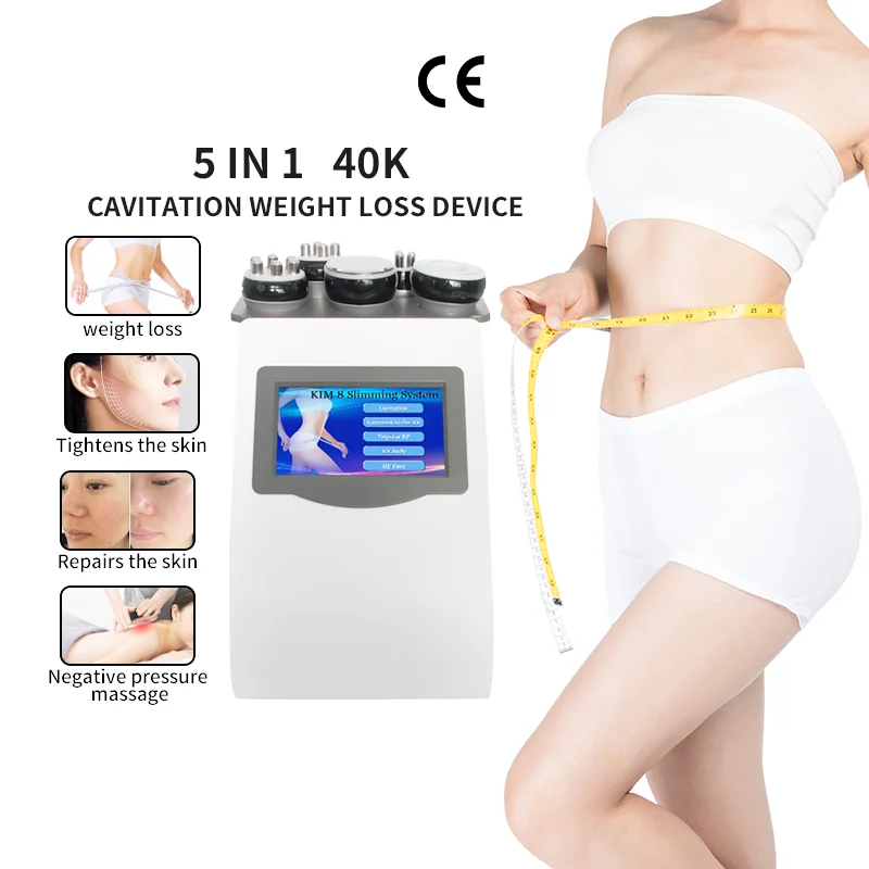 Ultrasonic Cavitation 40k Vacuum System Machine 5 in 1 Slimming Face Lifting Cellulite Reduction Massage Body Shaping Fat Body