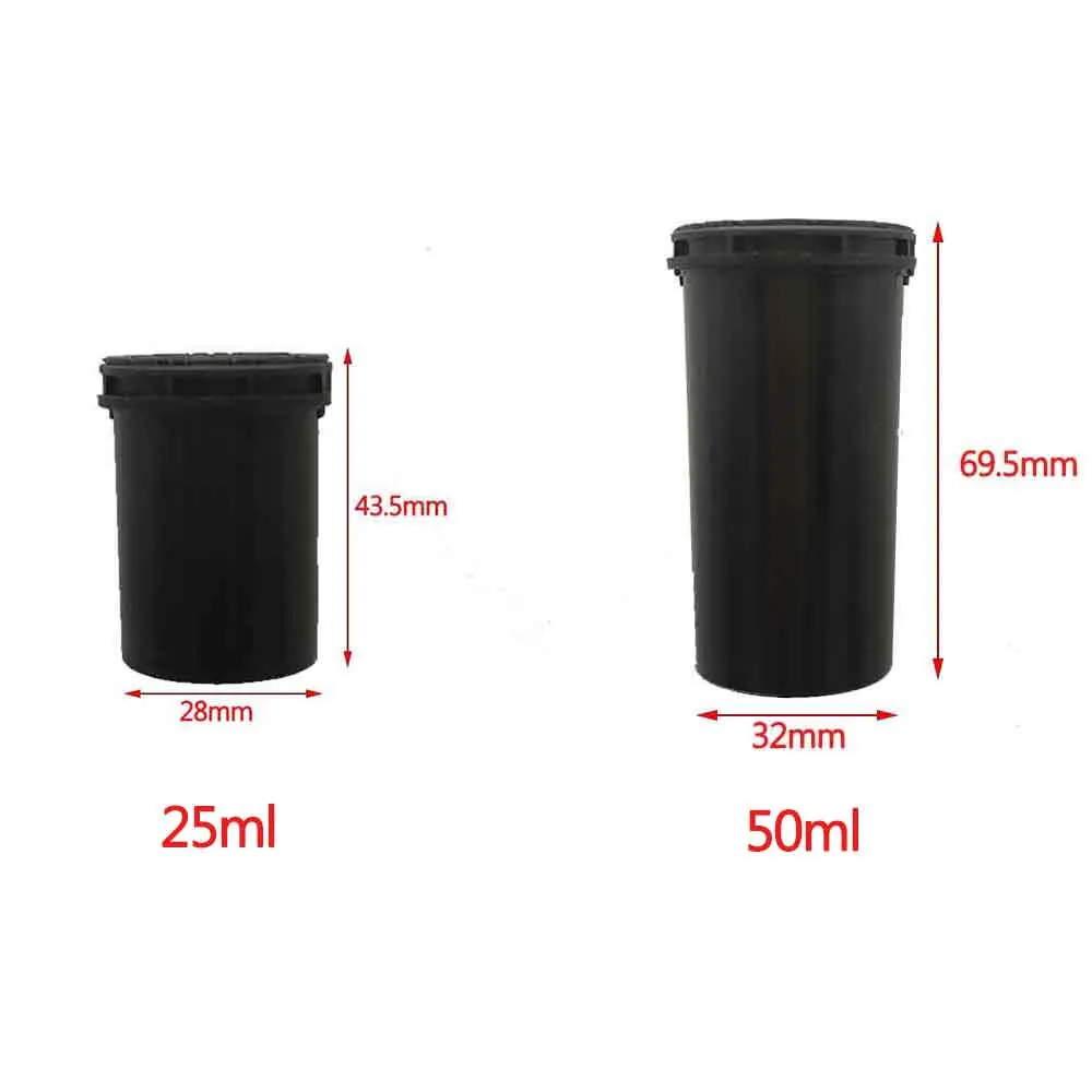 20pcs Stash Jar 25ml/50ml Proof Squeeze Pop Top Bottle Moisture Candy Pot Storage Box Case Spice Jars Container Custom LOGO