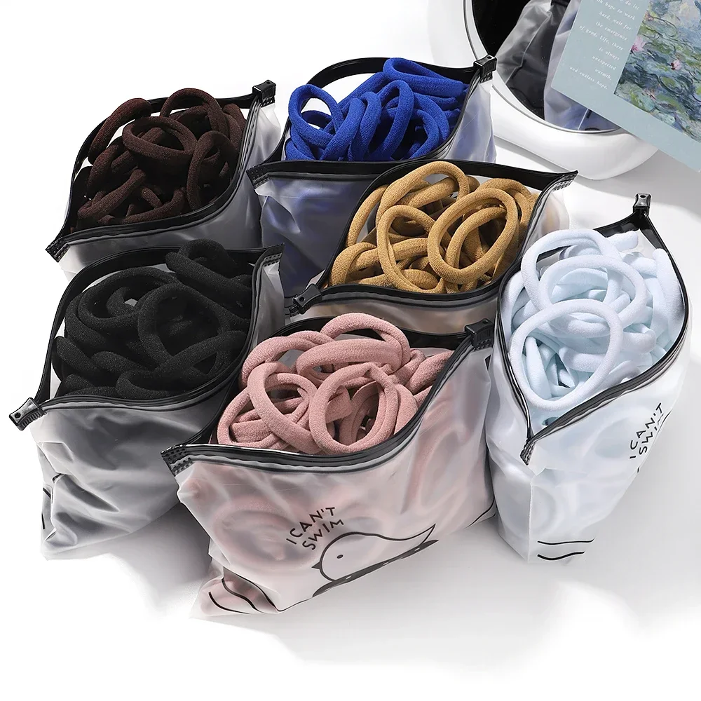 30PCS/Set Women Basic Hair Bands Simple Solid Colors Elastic Headband Hair Ropes Ties Daily Hair Accessories Ponytail Holder