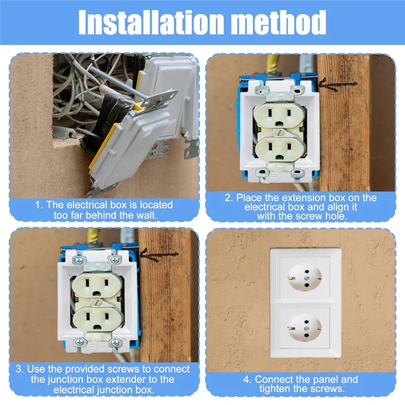 

B28C-BE2 Удлинитель розетки, удлинитель одинарной группы, удлинитель электрической коробки, аксессуары для розеток переключателя питания на 2 группы