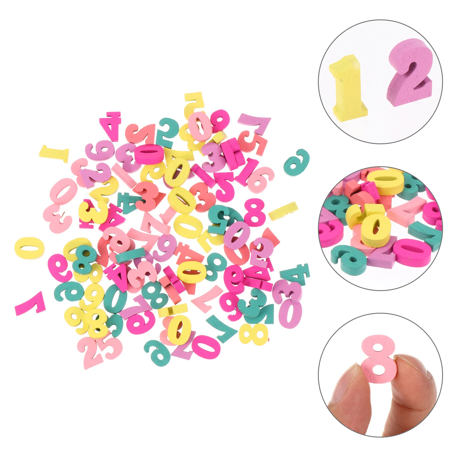 100 pièces de bijoux à bricoler soi-même, pièces en bois, ornements artisanaux, décorations colorées, jouets éducatifs Montessori, accessoires en bois faits à la main