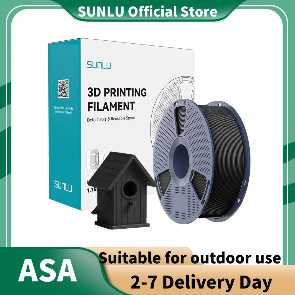 

SUNLU ASA Filament 1.75mm 1KG (2.2lbs) UV/Rain/Heat Resistant Tough 3D Printer Filament From EU/US/UK