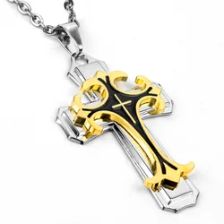 High Quality Cross Pendant Necklaces for Men Women Teens Punk Gothic Trendy Cross Necklace Fashion Jewelry Gifts