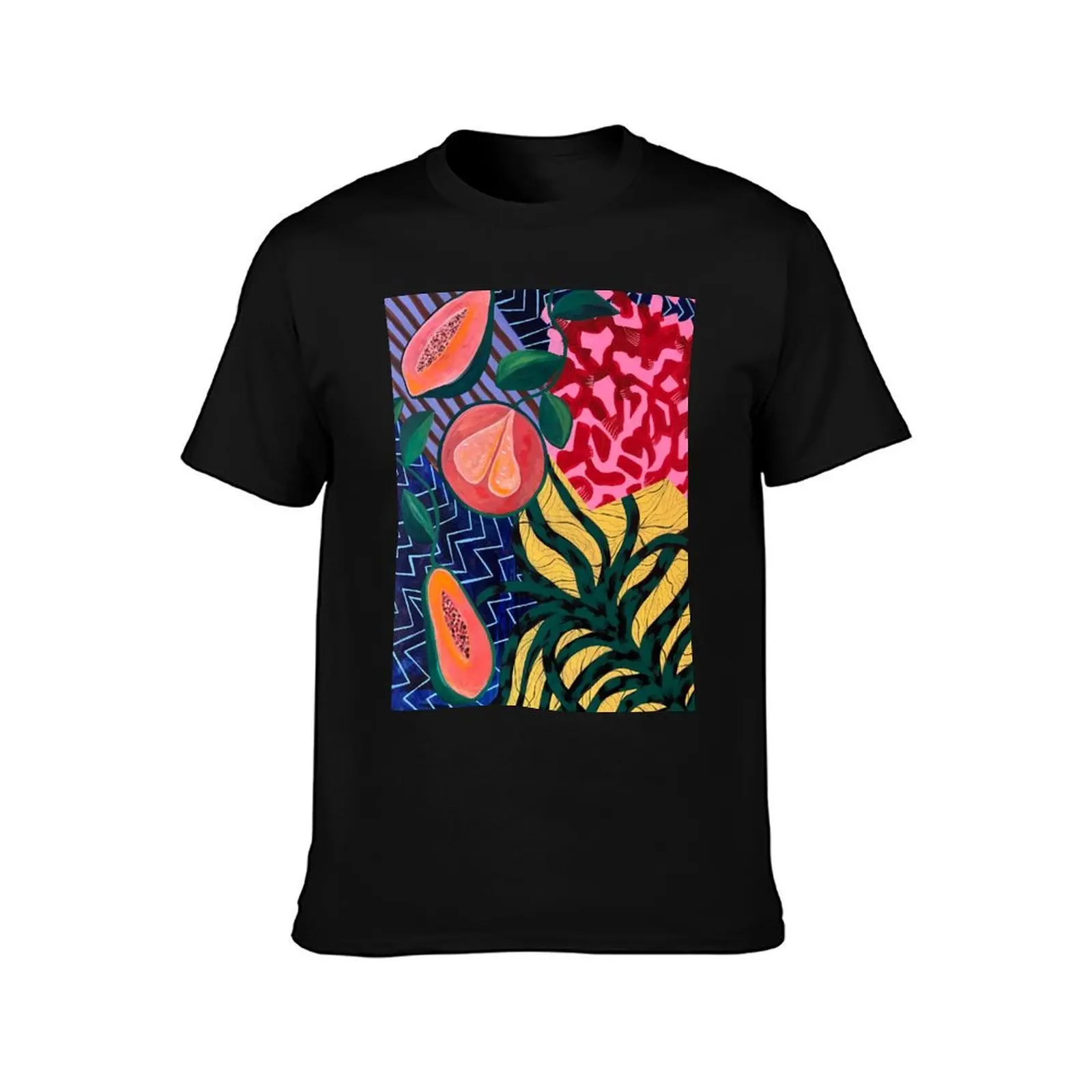 Jardin T-Shirt, Summer Casual Cotton Tee, Oversized Streetwear Tops, Vintage Graphic Print, Loose Fit Short Sleeve, 100% Cotton