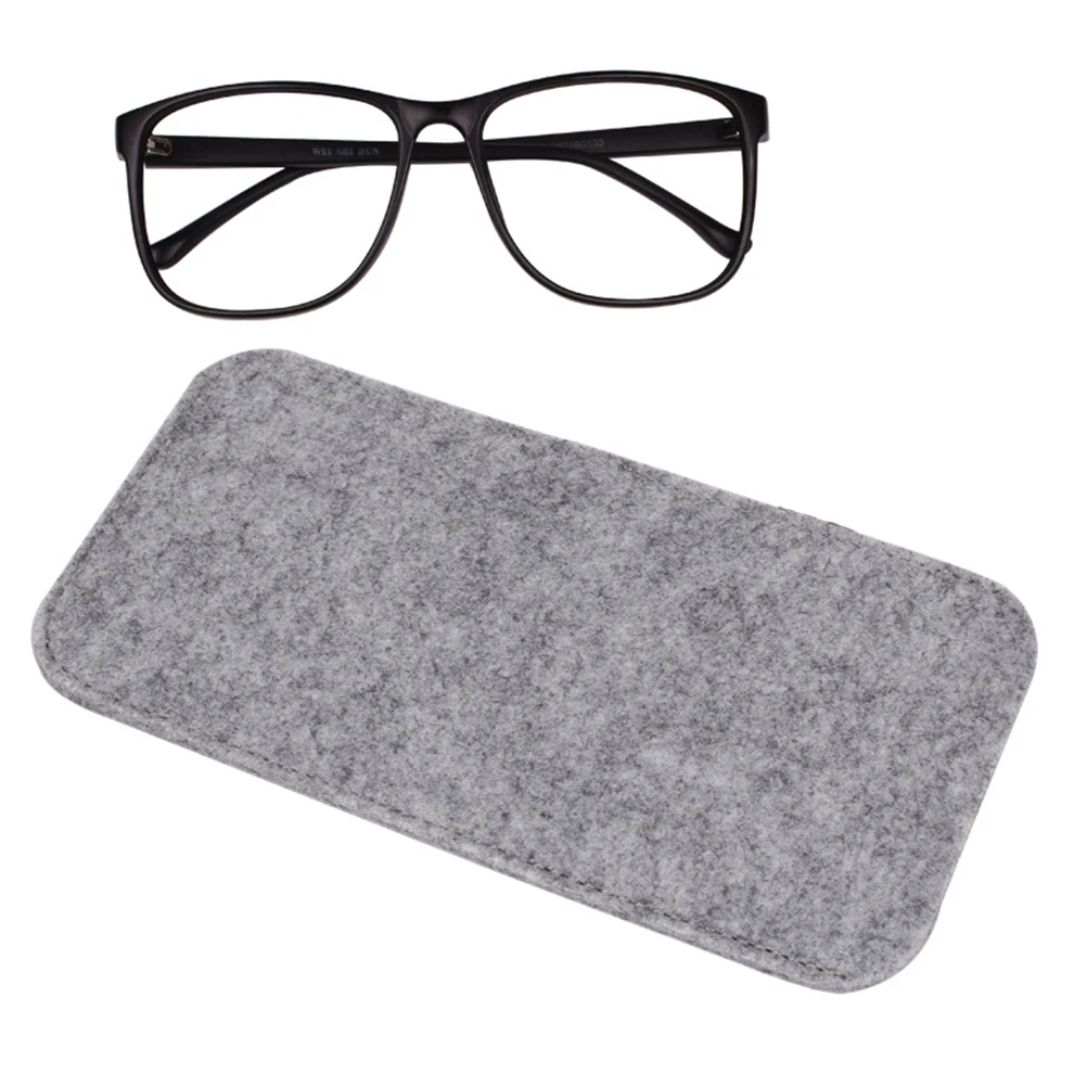 

5 pcs Felt Glasses Case Sunglasses Bag Travel Storage Pouch Reading Eyeglasses Portable Holder Pen Slot Accessories Dark Gray