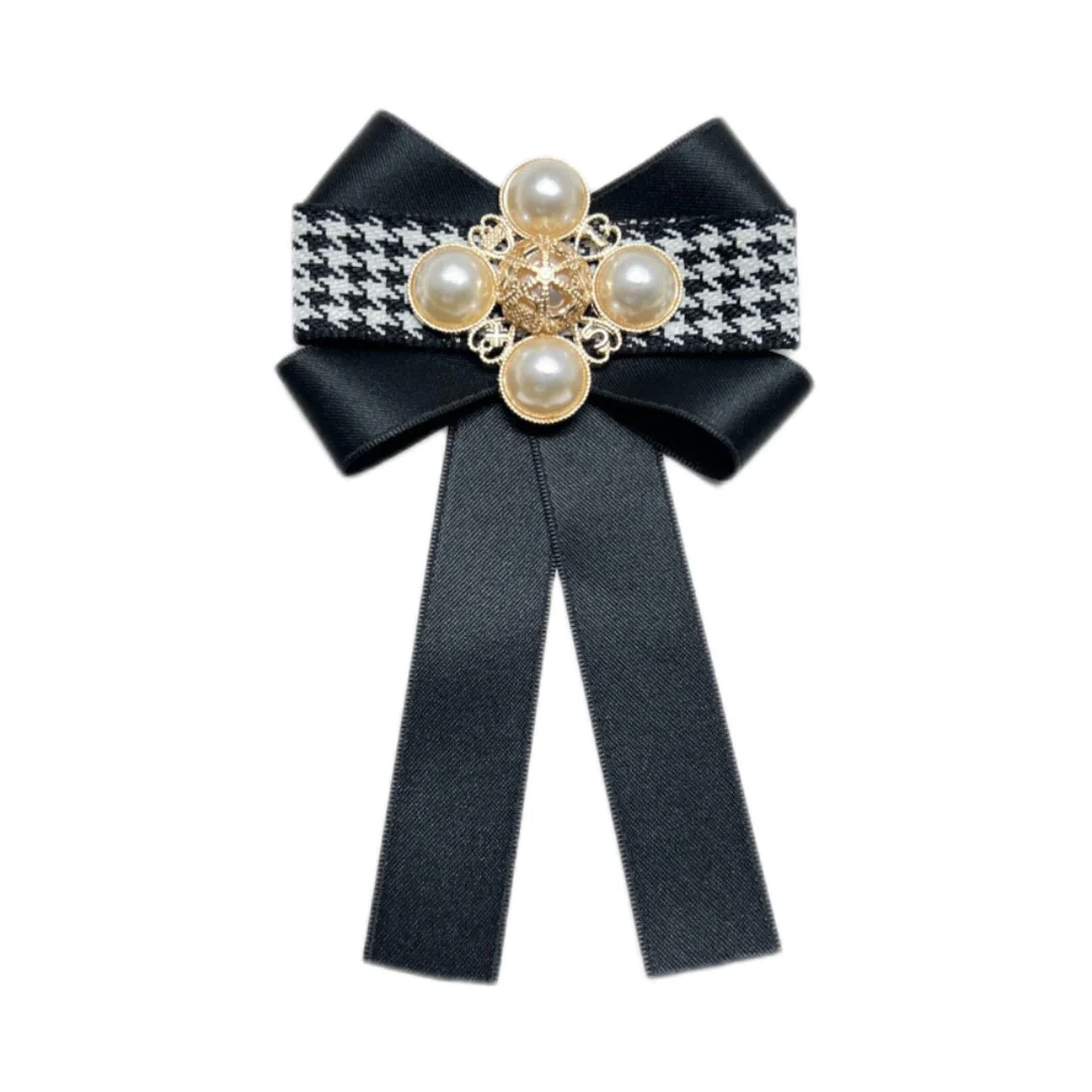 Vintage High-end Luxury Rhinestone Bow Tie Professional Bank Hotel Uniform Elegant and Fashionable Handmade Bow Accessories