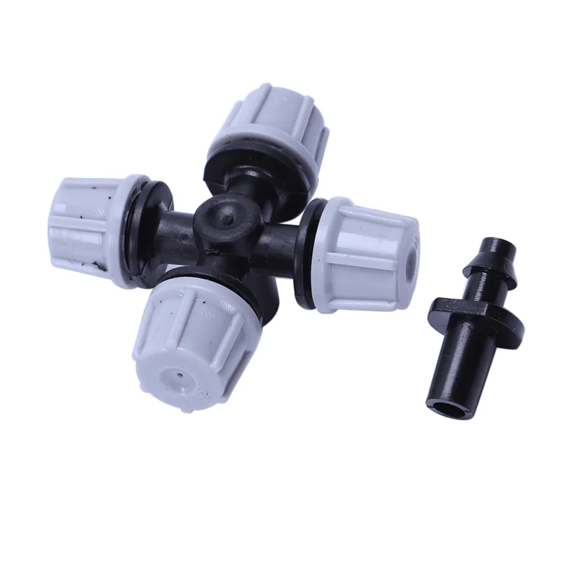 

AB33-Greenhouse Humidifier Plant Misting Cross Atomizing Nozzle Sprinkler Tee (20Pcs)