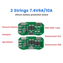 BMS 2S 18650 7.4V 8.4V Li-ion Lithium Battery Charge Discharge Protection Board PCB 2S 5A 6A 10A Protect Circuit Plates Module