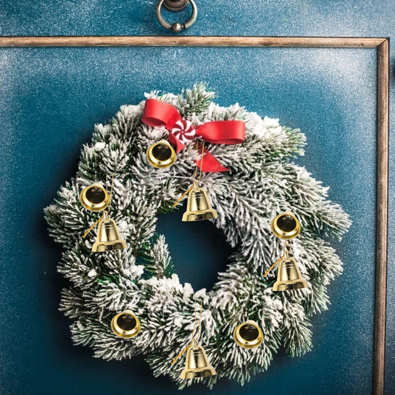 

36Pcs Plastic Bell Shape Christmas Tree Ornaments Hanging Pendants Xmas Decoration Party Decor Bell Shaped Pendant