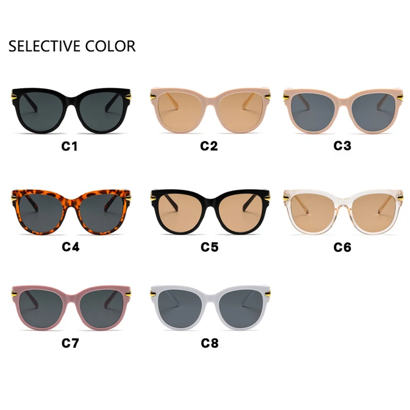 RBROVO Cat Eye Vintage Sunglasses Women Oversized Punk 2024 Eyewear Women Simple Retro Sun Glasses Women Lentes De Sol Mujer