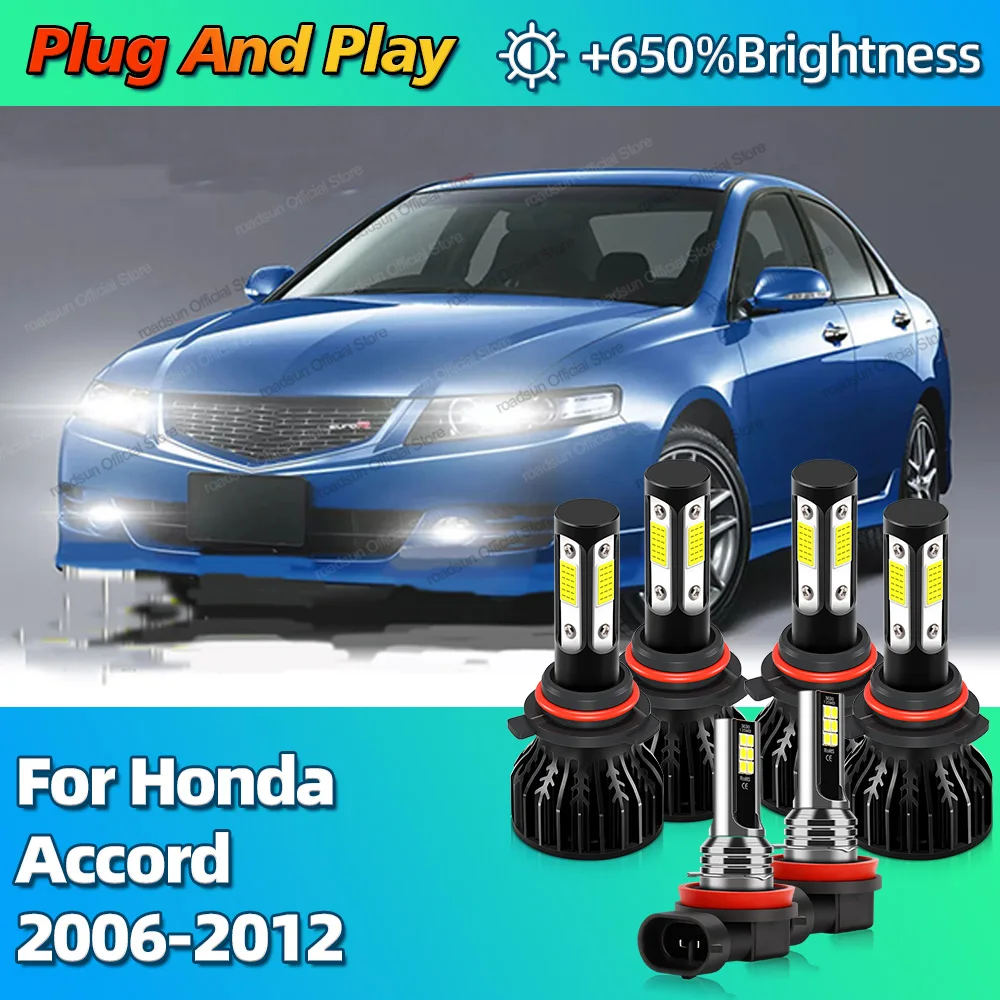 

2/6 шт. 180 Вт автомобильные фары HB3 HB4 авто светодиодные противотуманные фары H8 6000K для Honda Accord 2006 2007 2008 2009 2010 2011 2012