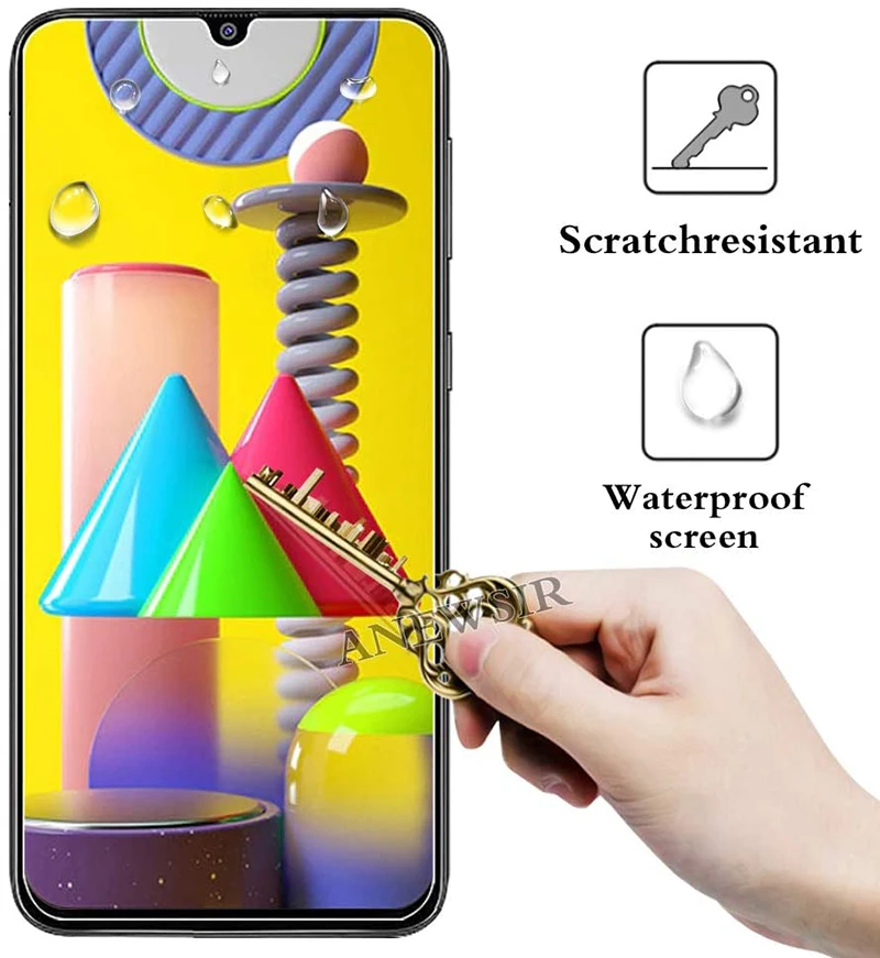 5Pcs Tempered Glass For Samsung M34 M52 M53 M54 M62 5G Screen Protector