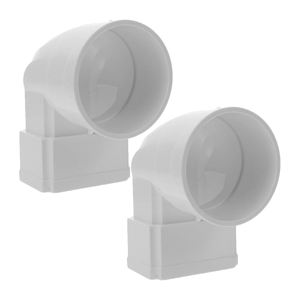 

2Pcs Drain Pipe Gutter Downspout Connector Extension Roof Rainwater Diverter Plastic Material Easy Installation Versatile