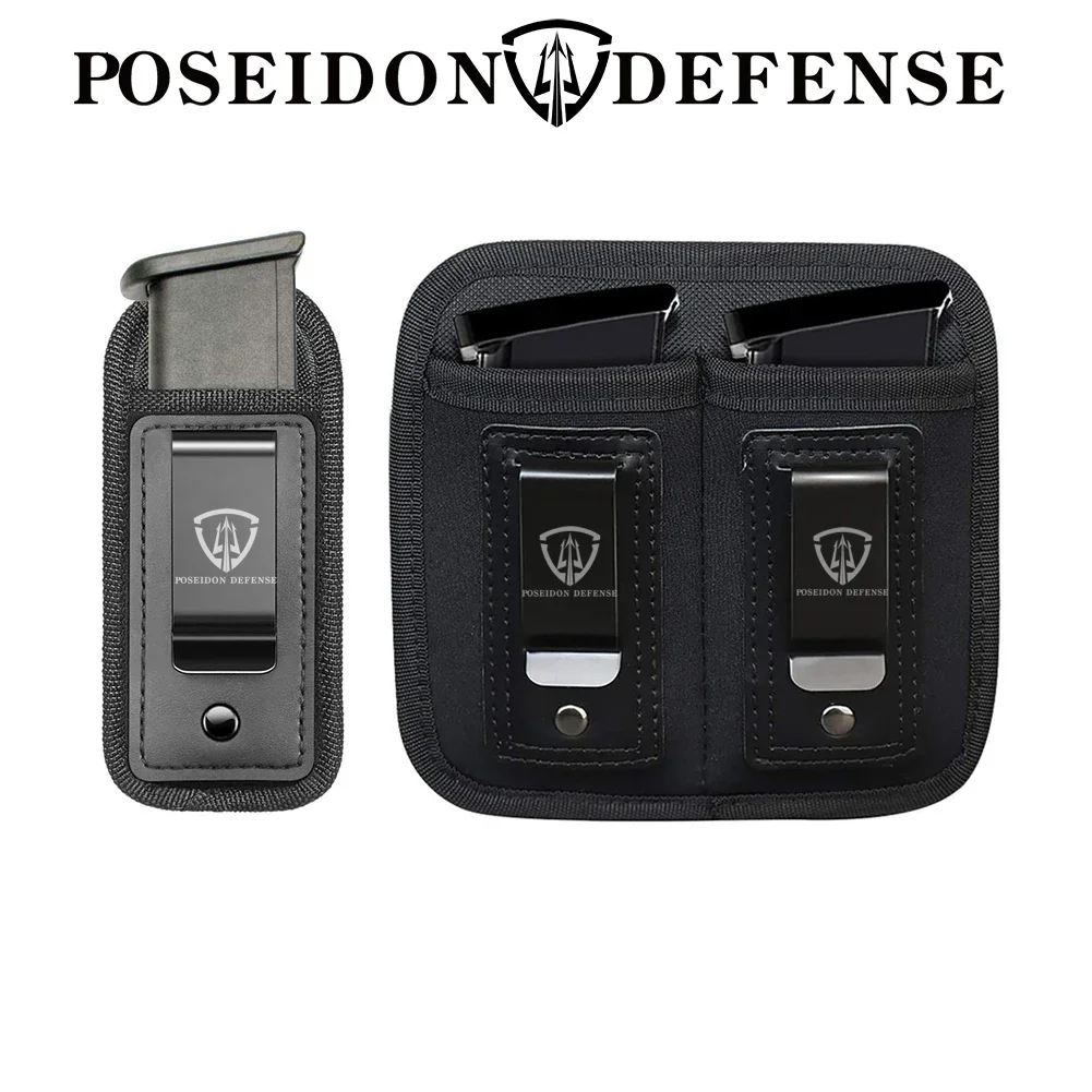 9mm .40 .45 Single Double Stack Magazine Pouch Pistol Mag Holster Concealed Carrier for Glock S&W M&P Sig Sauer 1911 Beretta