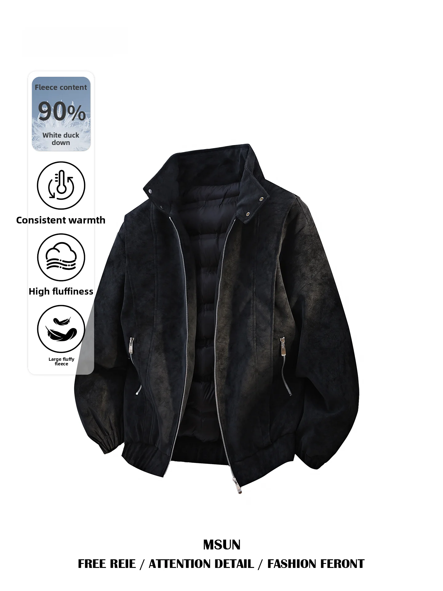 MSUN американский ретро пуховик из искусственной кожи, мужское зимнее трендовое брендовое теплое повседневное парное бестселлерное универсальное пальто с защитой от холода