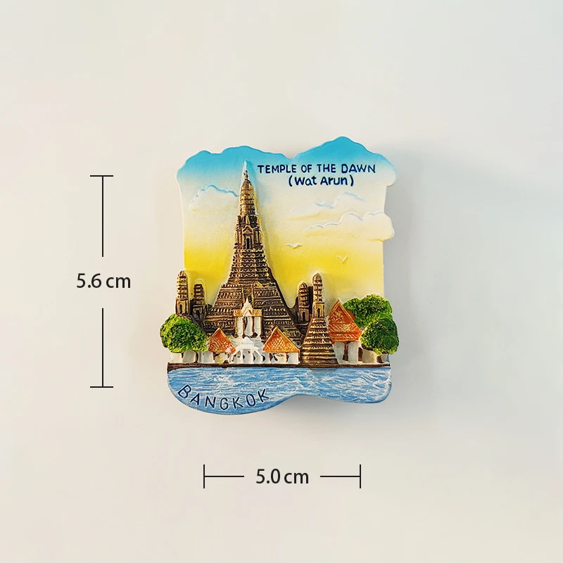 3D Bangkok Thailand Koelkast Magneet souvenir cadeau, Huis & Keuken Decoratie magnetische sticker Bangkok Thailand koelkast magneet collectie