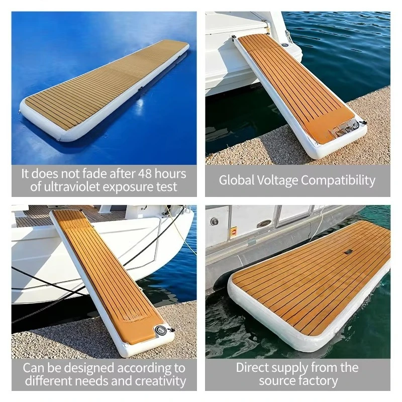 Commercial inflatable pontoon giant air cushion water activities/pier durable waterproof ad platform drop needle + EVA