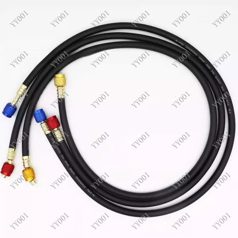 Black Refrigerant Charging Hose R410a High Pressure Explosion Proof for Air Conditioner HVAC AC Repairn