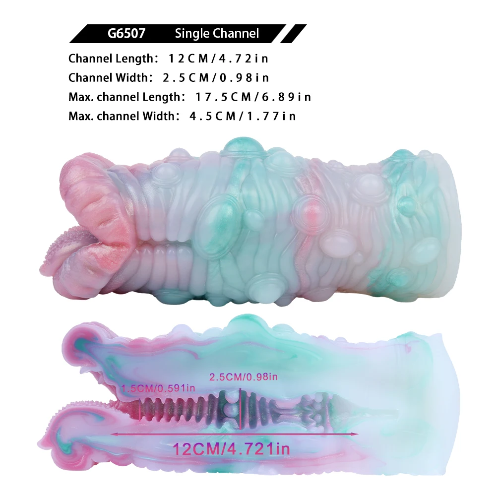 GEEBA الخيال دودة البحر العميق سيليكون ذكر الموزه الكبار الرجال الجنس لعب جيب كس الضارب واقعية المهبل Onahole الجنس متجر #6