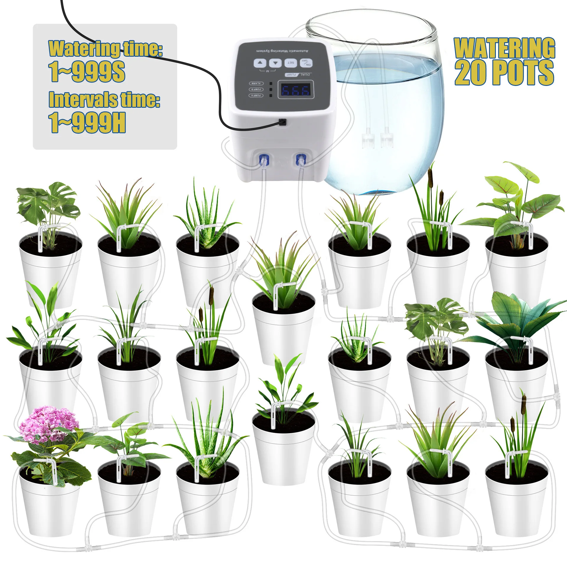 timed automatic watering device, balcony lazy, flower watering device, household garden green plant drip irrigation controller
