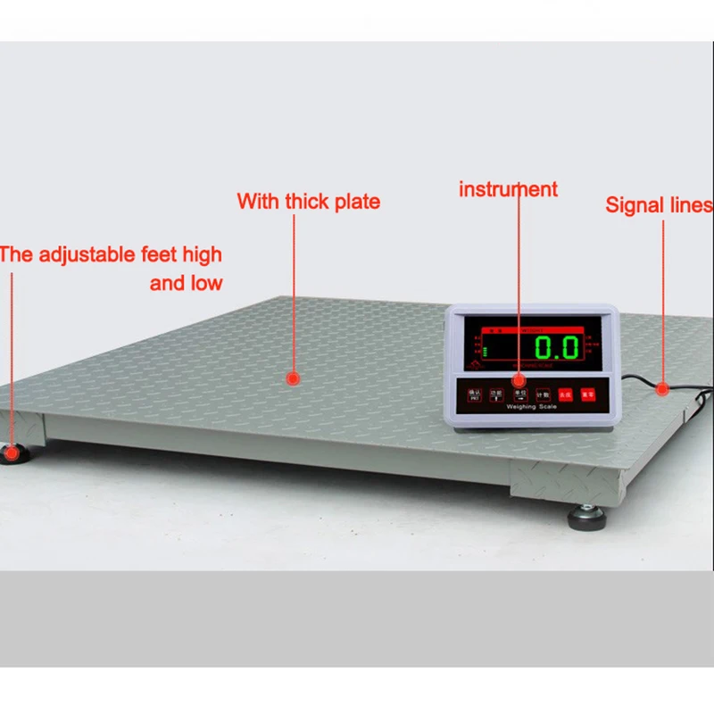 0.75 X 0.75 M 2 Tons Industrial Digital Scale Commercial Electronic Weighing High Precision Weighbridge For Livestock Weighing