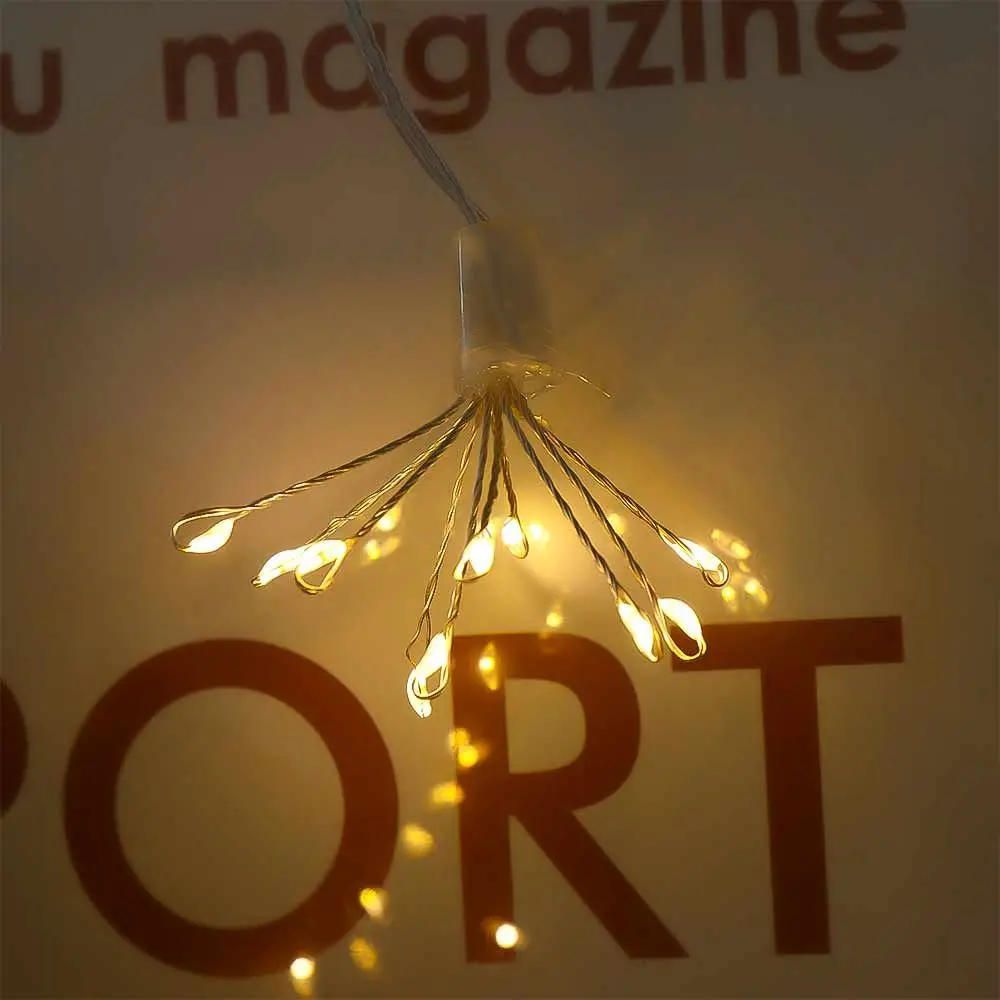 Waterproof LED Starburst Chain String Lights 8 Lighting Modes 50/100LED String Light USB/Solar Fairy Light Home