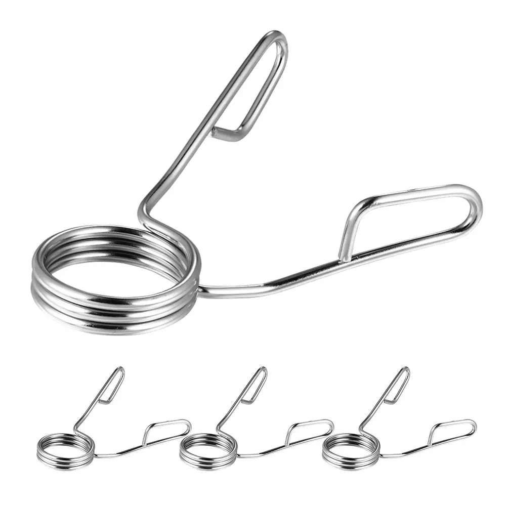 4Pcs Convenient Barbell Collar Clips Spring Type Weight Bar Clips Robust Secure Fastening for Gym Home Workout Professional