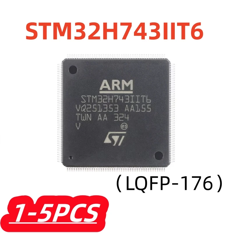 1-5Pcs/lot New STM32H743IIT6 STM32H743 STM32H743IIT LQFP-176 LQFP176 ARM Cortex-M7 32-bit Microcontrollers-MCU IC Chip