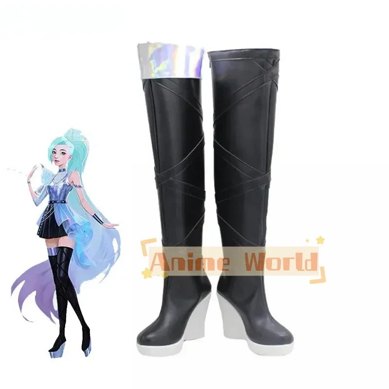 Seraphine Cosplay Shoes Game Cosplay Props PU Leather Shoes Halloween Carnival Boots Custom Made