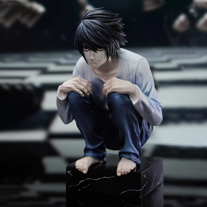 15cm Death Note L Lawliet Anime Figure Coffee Watari & L Action