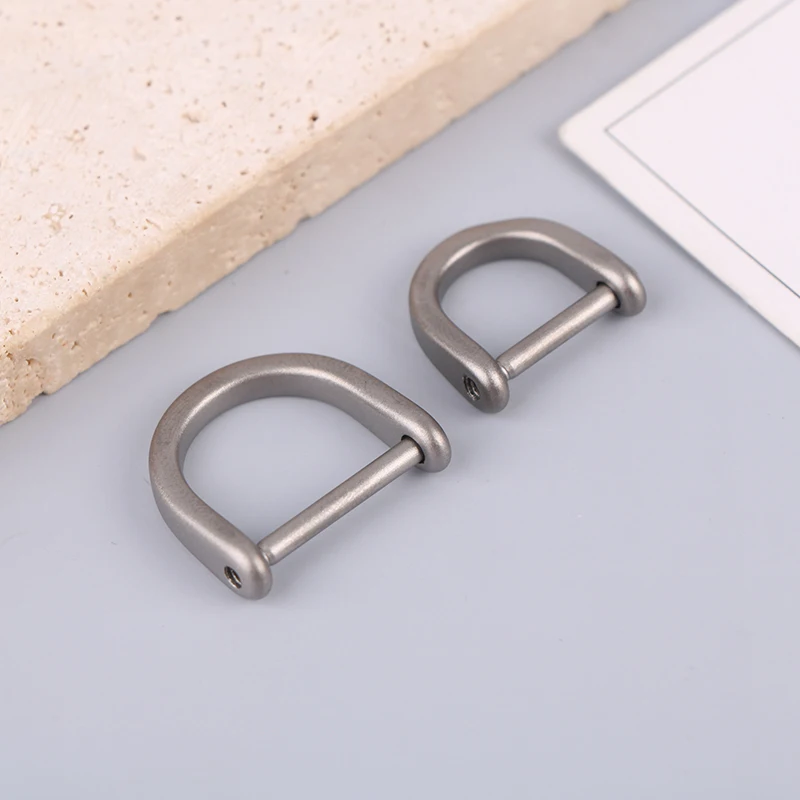 Durable Titanium Horseshoe Clasp U Shape D Ring Key Shackle Practical Connector for Car Fob Handmade Leather Keychain Organizer