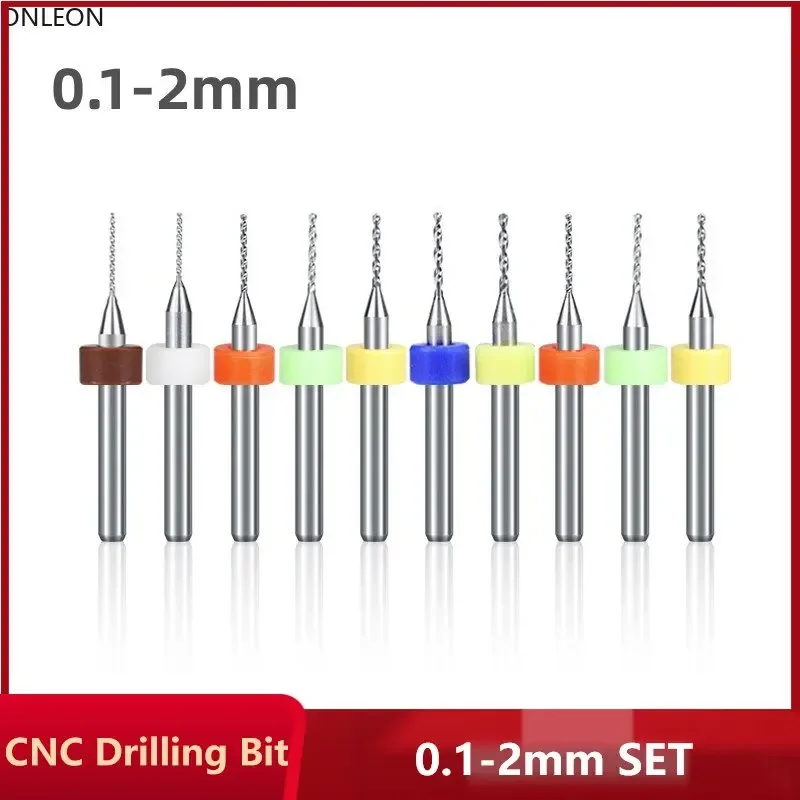 0.1-2mm PCB Tungsten Steel Fried Twists Drill Micro Engraving Drill Hole Fixed Drill Print Circuit Board Mini CNC Drilling Bit