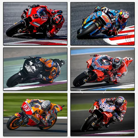 Moto Gp Racing Posters Classic Motorcycle Sports Competition Canvas Painting Prints Wall Art Picture for Living Room Home Decor