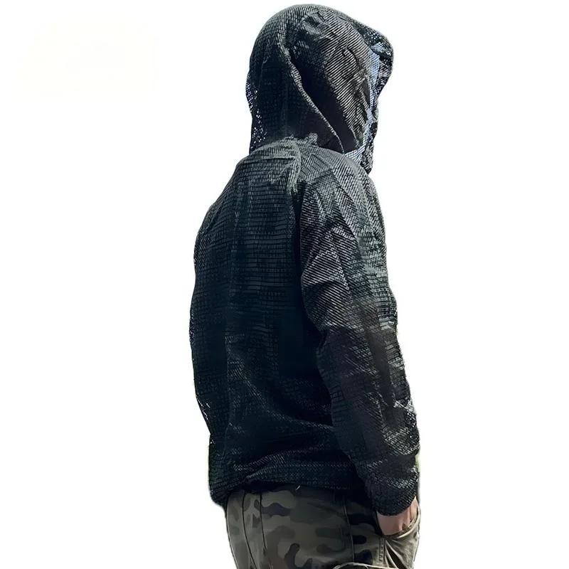 Tiger Talisman Night Desert Camouflage Suit Tactical Style Camouflage Hooded Jacket Men's Outdoor Breathable Lucky Suit Jacket - view 3