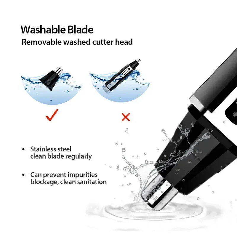 Kemei перезаряжаемый электрический триммер для волос «все в одном» для мужчин, набор для ухода за бородой, триммер для лица, бровей, бритва для носа и ушей