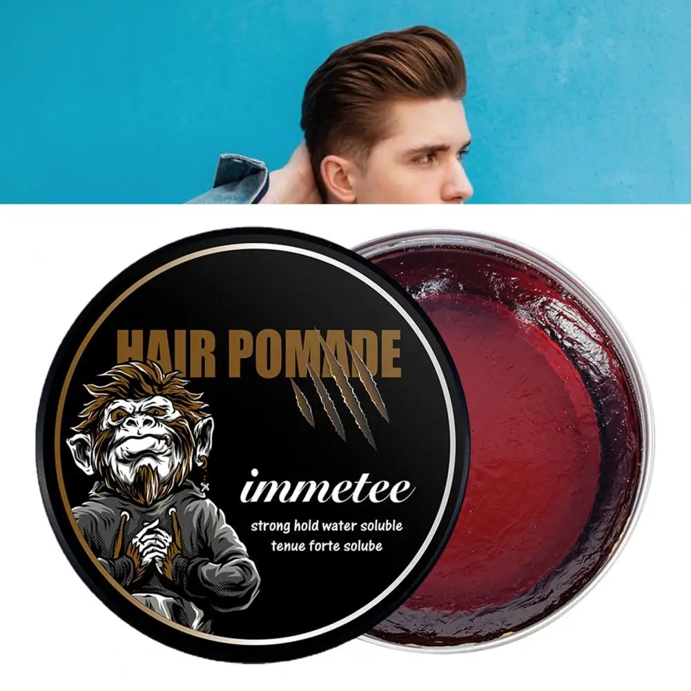 Men Hair Styling Pomade Great Smell Men Hair Wax Cream Fragrant Hair-shaping  Safe Red Coffee Blue Color Perfume Pomade