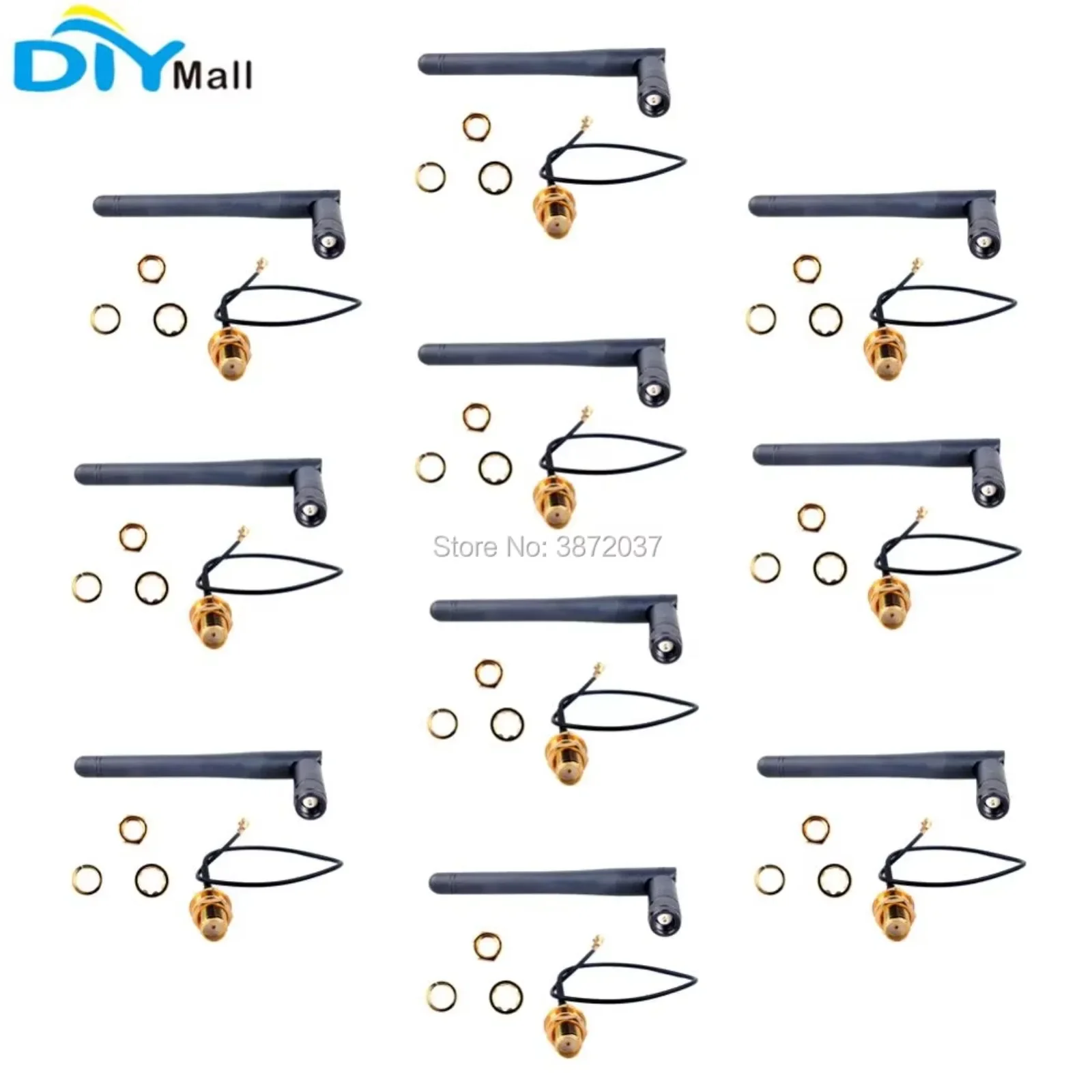 10pcs 2.4G WiFi 3dBi Antenna U.FL to Female SMA Cable for Arduino CC3000 ESP8266 Wifi Module - Reliable Signal Boosting Solution